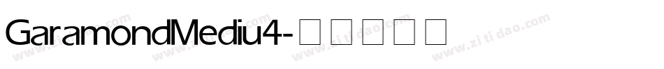 GaramondMediu 4字体转换